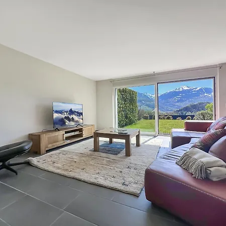 Sunny Alps Panorama Modern House Above Sion Savièse