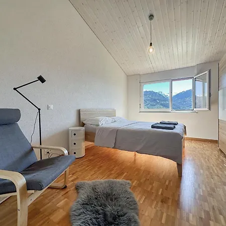 Feriehus Sunny Alps Panorama Modern House Above Sion