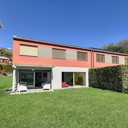 Sunny Alps Panorama Modern House Above Sion Saviese