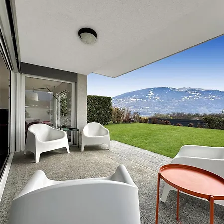 Sunny Alps Panorama Modern House Above Sion Holiday home